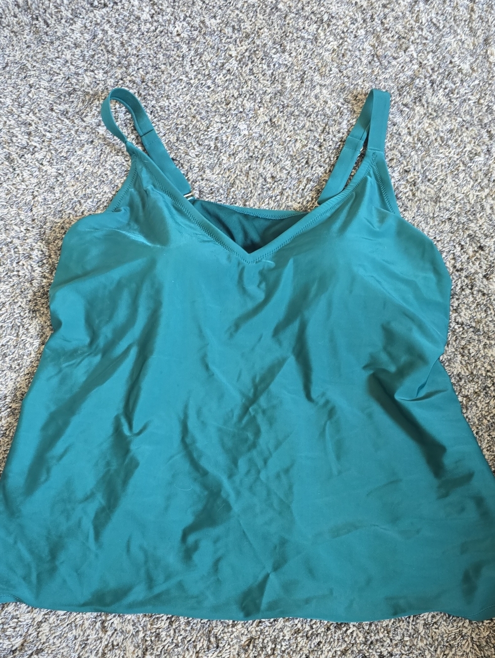 Kona Sol Teal Adjustable-Strap Swim Camisole Tankini